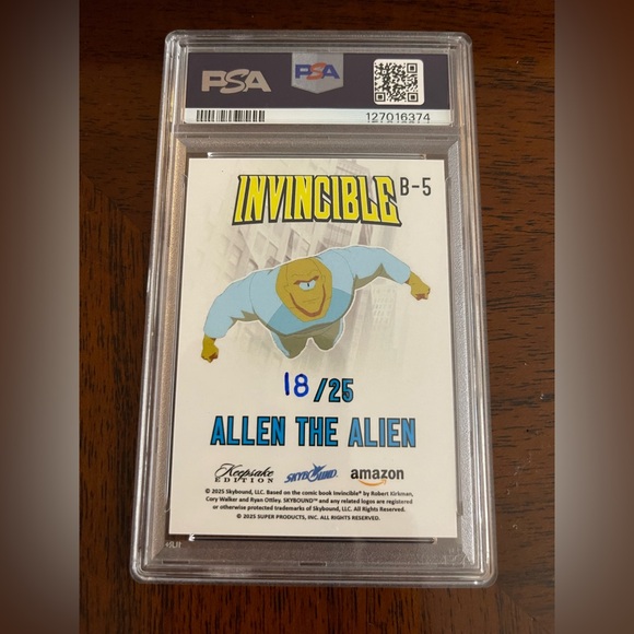 INVINCIBLE NYCC 2025 Exclusive PSA 10 Numbered 18/25 ALLEN THE ALIEN Orange B-5 - Picture 4 of 4